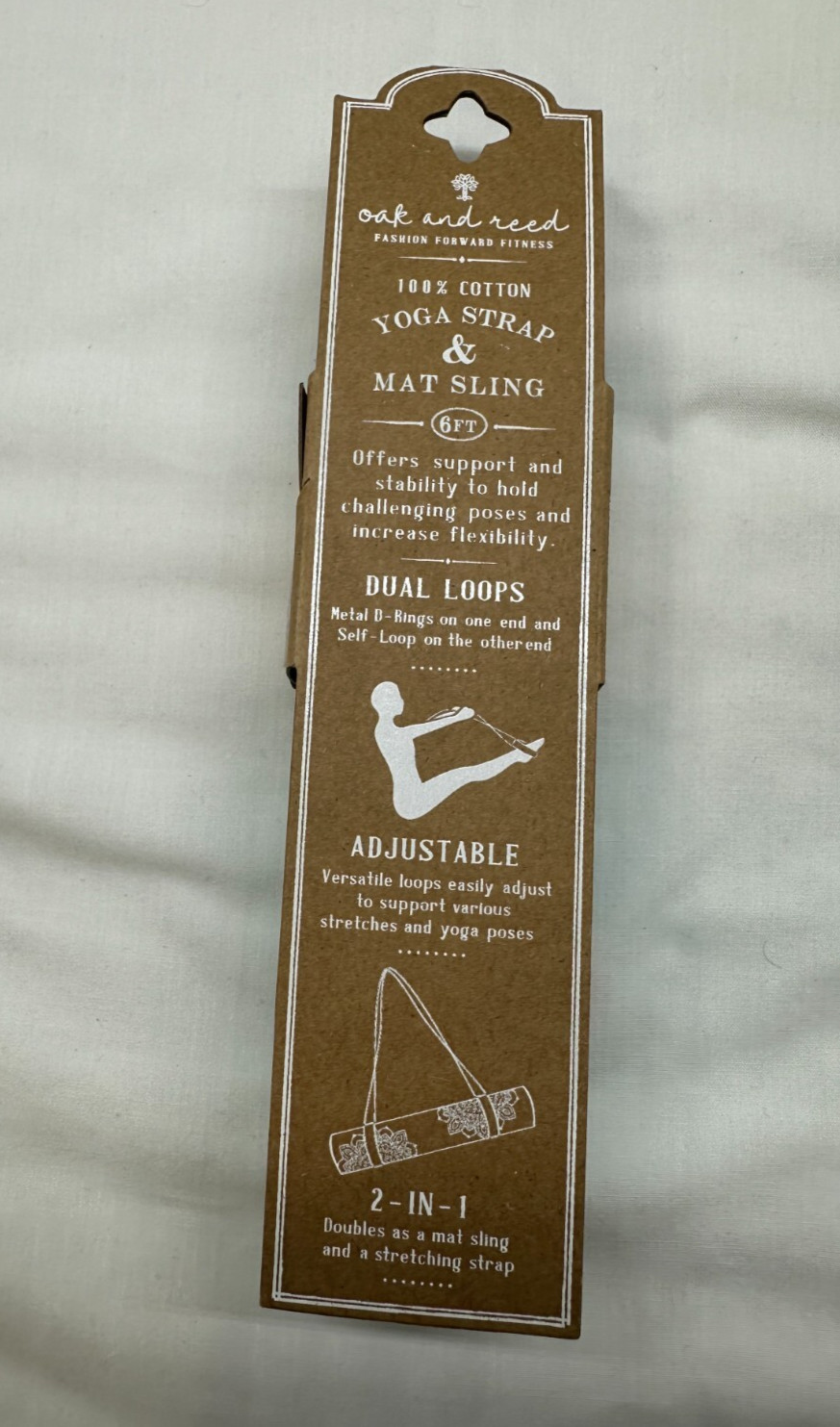 Oak and Reed Yoga and Fitness Exercise Mat Set (24″x68″x4mm) – Sling and Bag