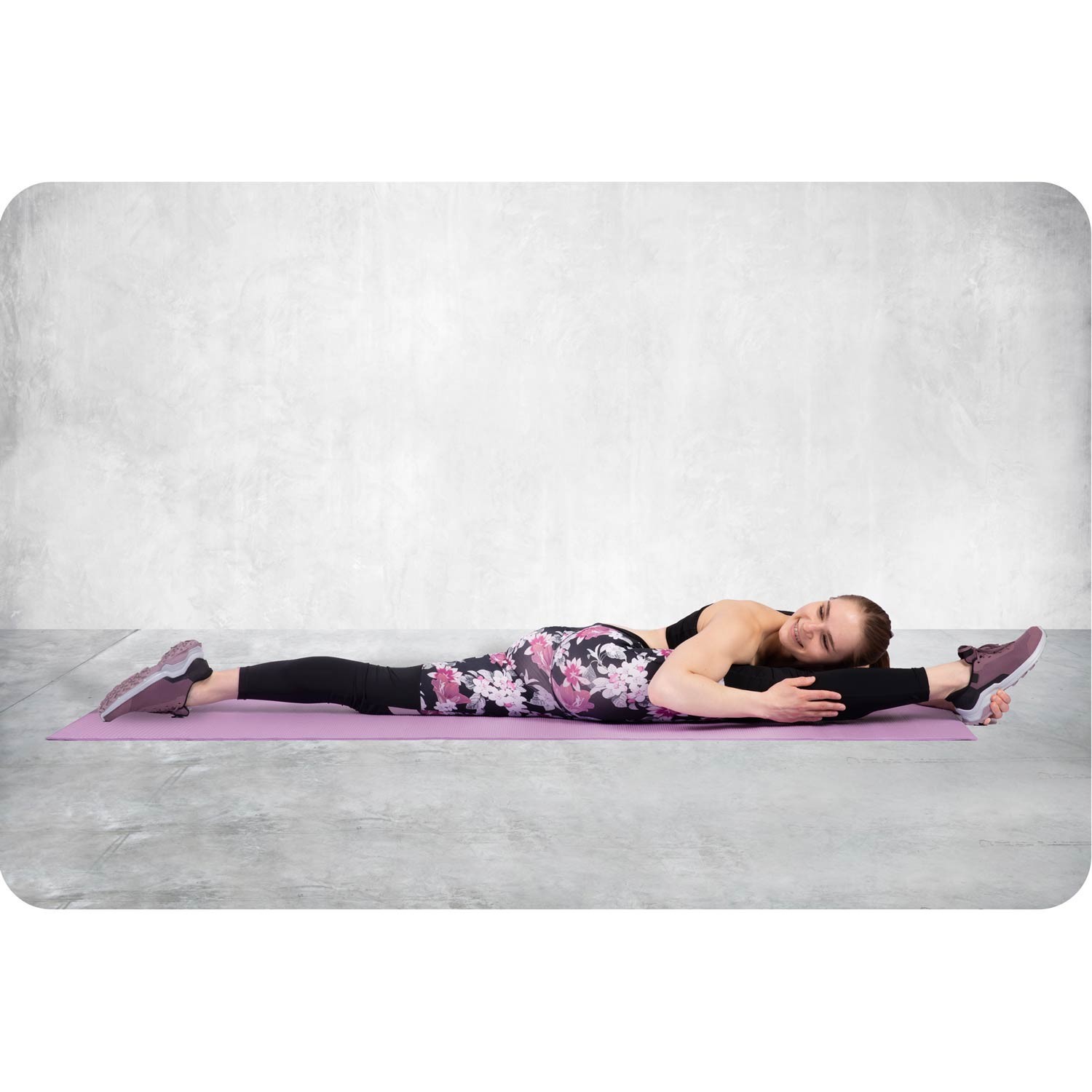 Neo-Sport Fitness Mat 173x61cm Purple – Non-Slip & Waterproof, Ideal