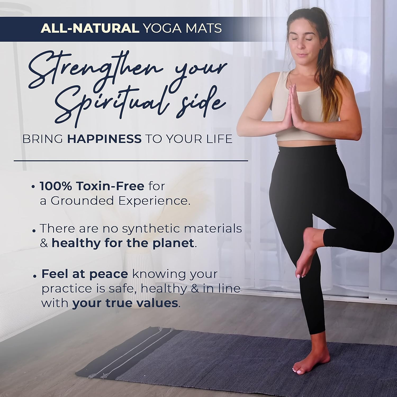 Handmade Organic Yoga Mat Made with 100% Organic Cotton Yoga Mat – Natural Yoga