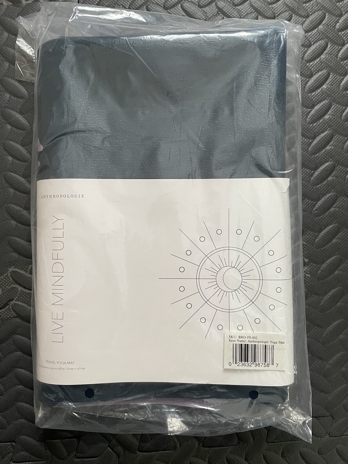 ANTHROPOLOGIE NEW! WELLNESS SEEKER TRAVEL YOGA MAT BRO-FI-002