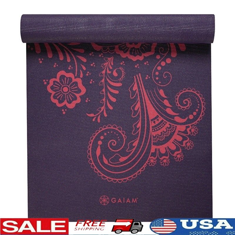 Premium Non-Slip Yoga Mat W/ Online Library Lifetime Guarantee Home Studio New