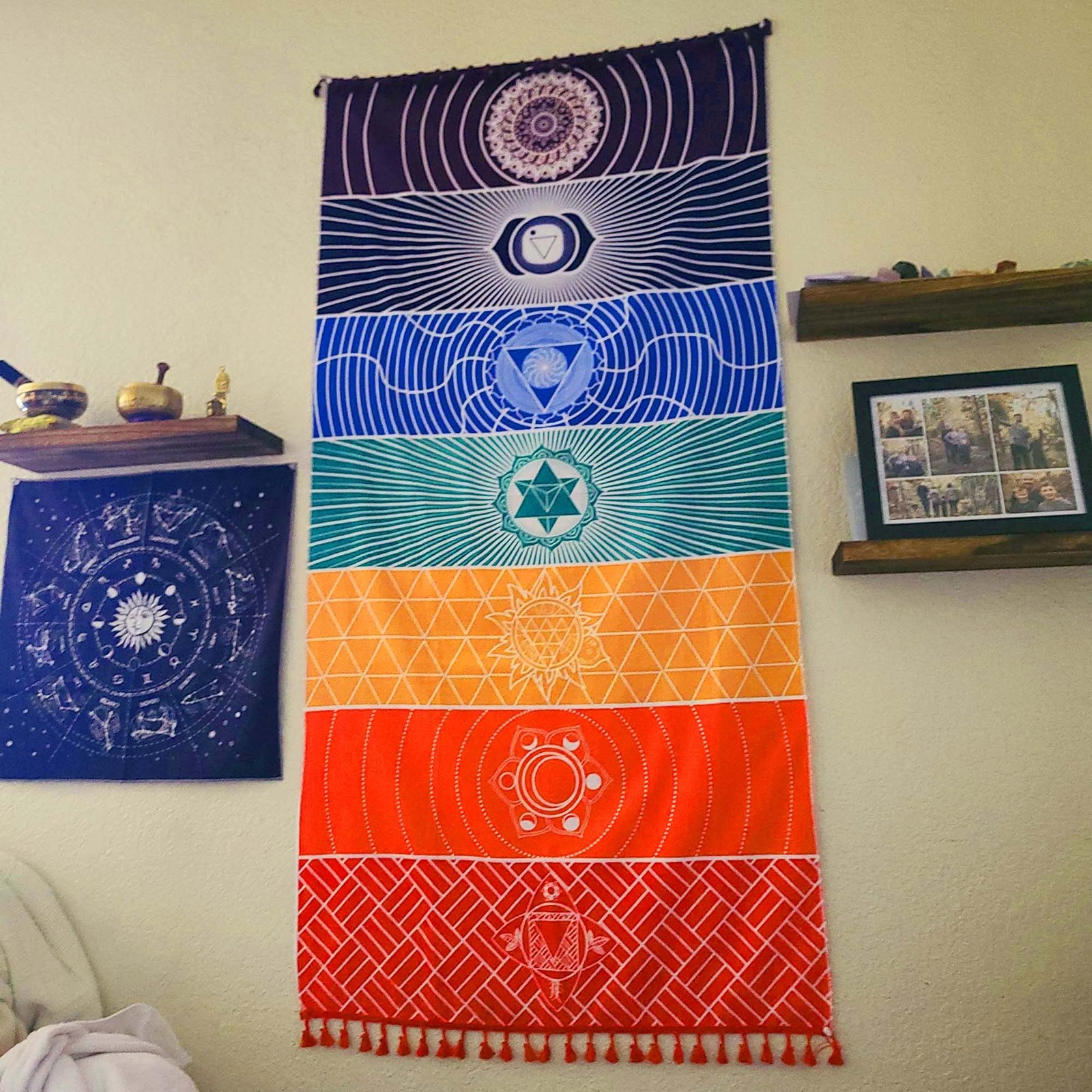 Neasyth Mexican Yoga Mat Beach Picnic Blanket Chakra Meditation 1pcs Rainbow