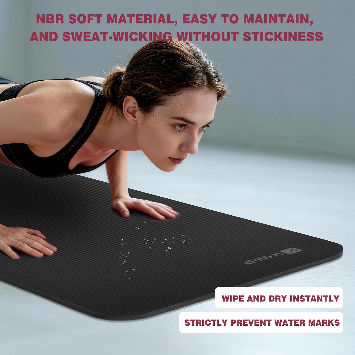 Extra Thick 10mm Yoga Mat Non-Slip Exercise Fitness Pilates Mat 72×24 Inch……