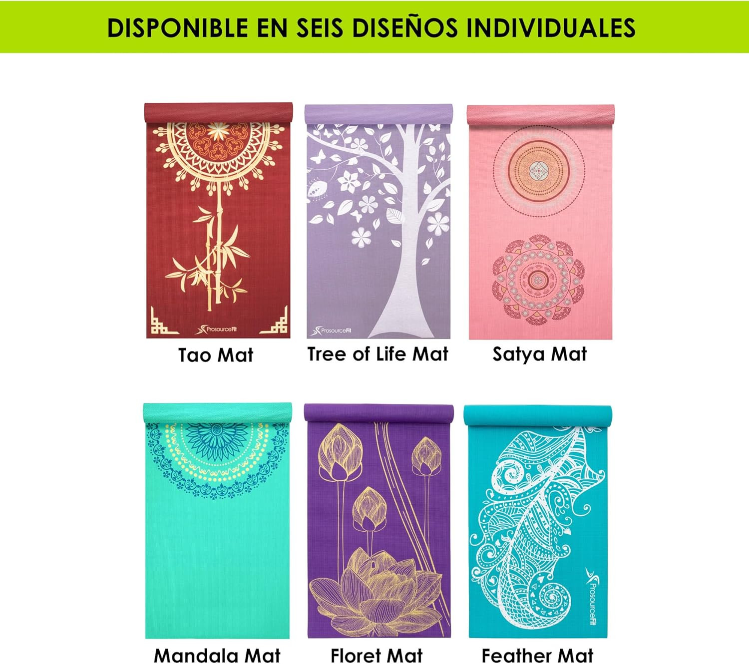 Feather Yoga Mat 3/16″ (5Mm) Thick Workout Surface with Exclusive Printed Design