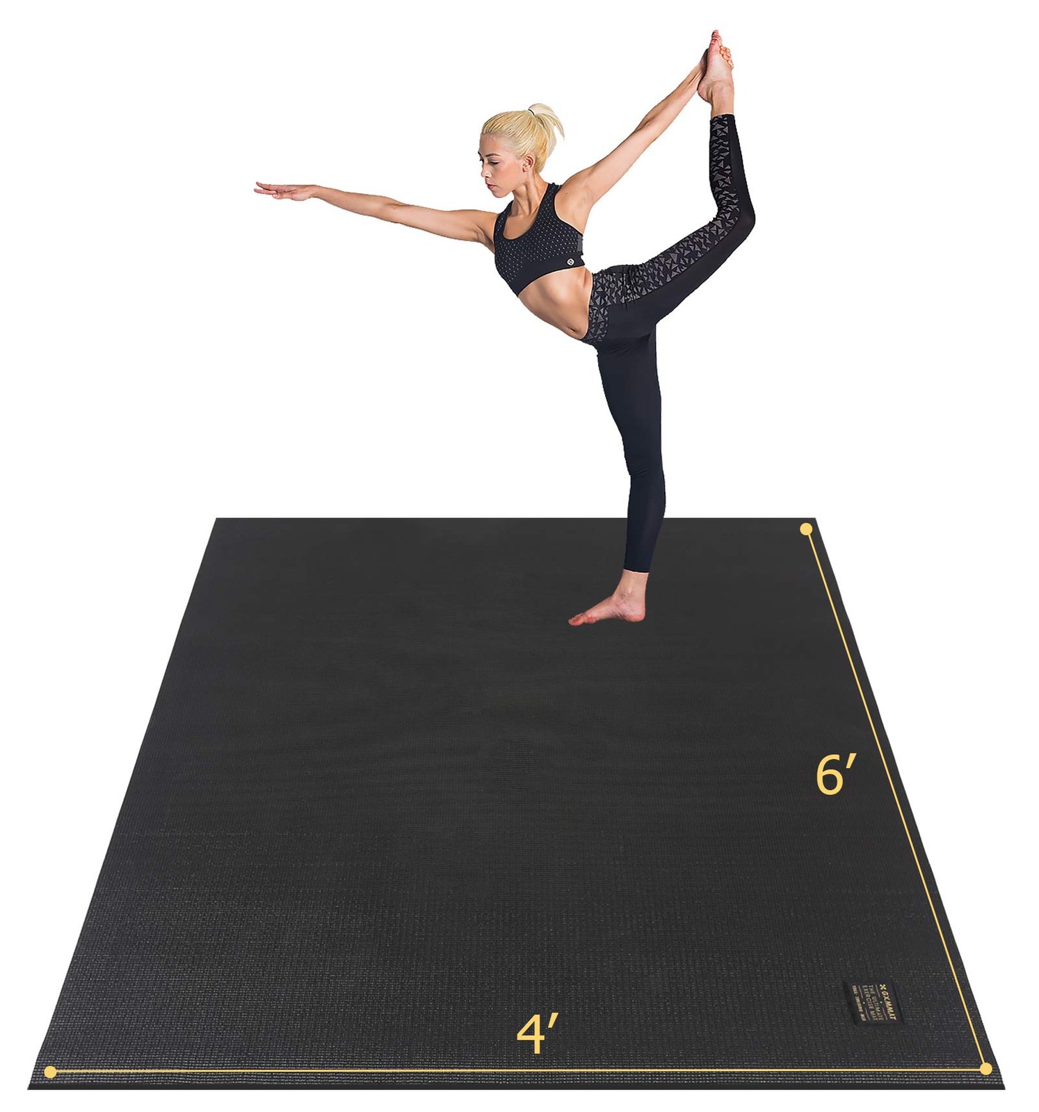 GXMMAT Large Yoga Mat 6’x4’/6’x6’/7’x5′(7mm/9mm), Extra Thick Workout Mats fo…