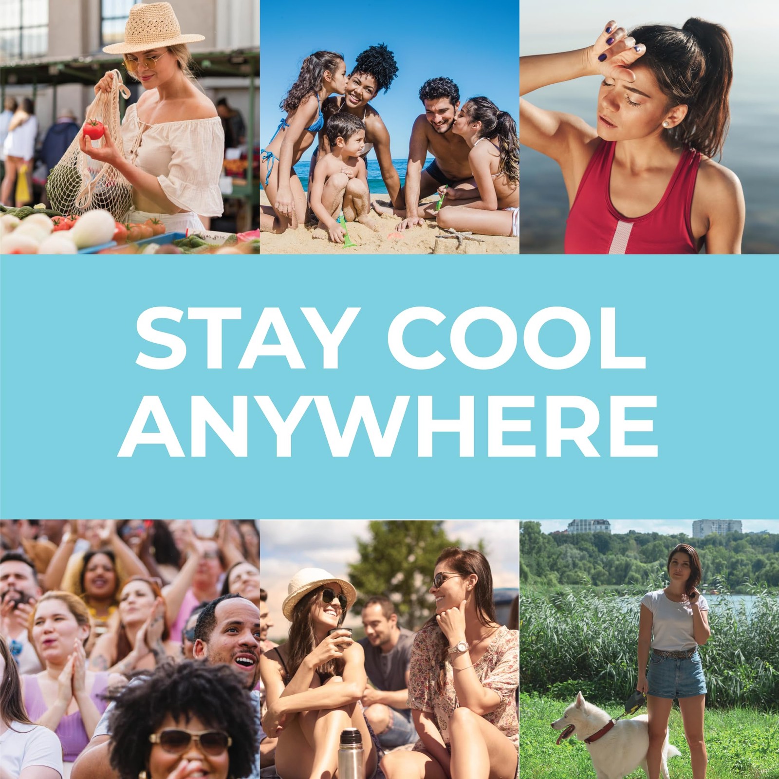 Shakeitcool Large Cooling Shawl – Instant Heat Relief For Outdoor Events – Soft