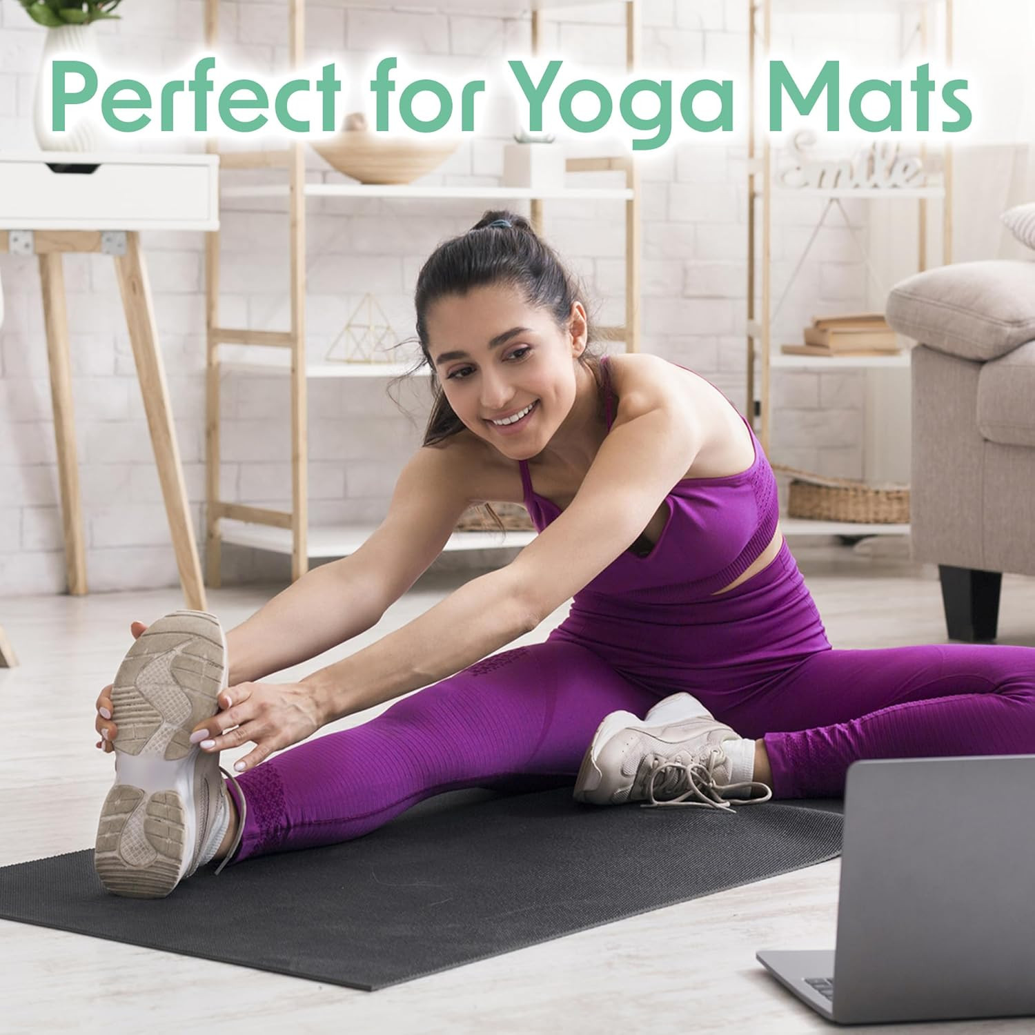 Yoga Mat Cleaner Wipes, EWG Verified, 400 Ct Plant-Based Lemongrass, Eucalyptus