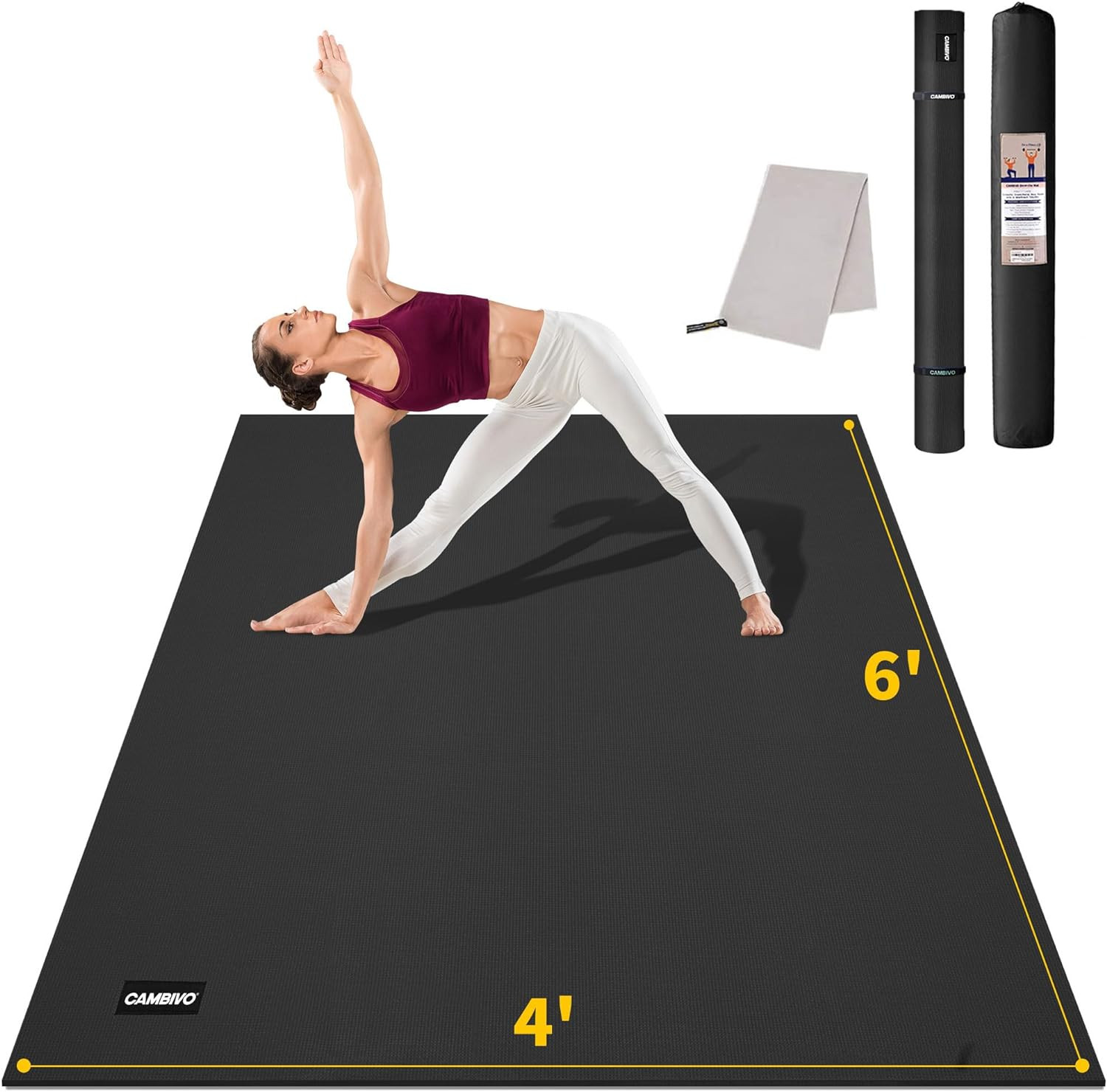 Yoga Mat for Women and Men, Extra Long and Wide Exercise Mat(72″X48″/84″X30″), L