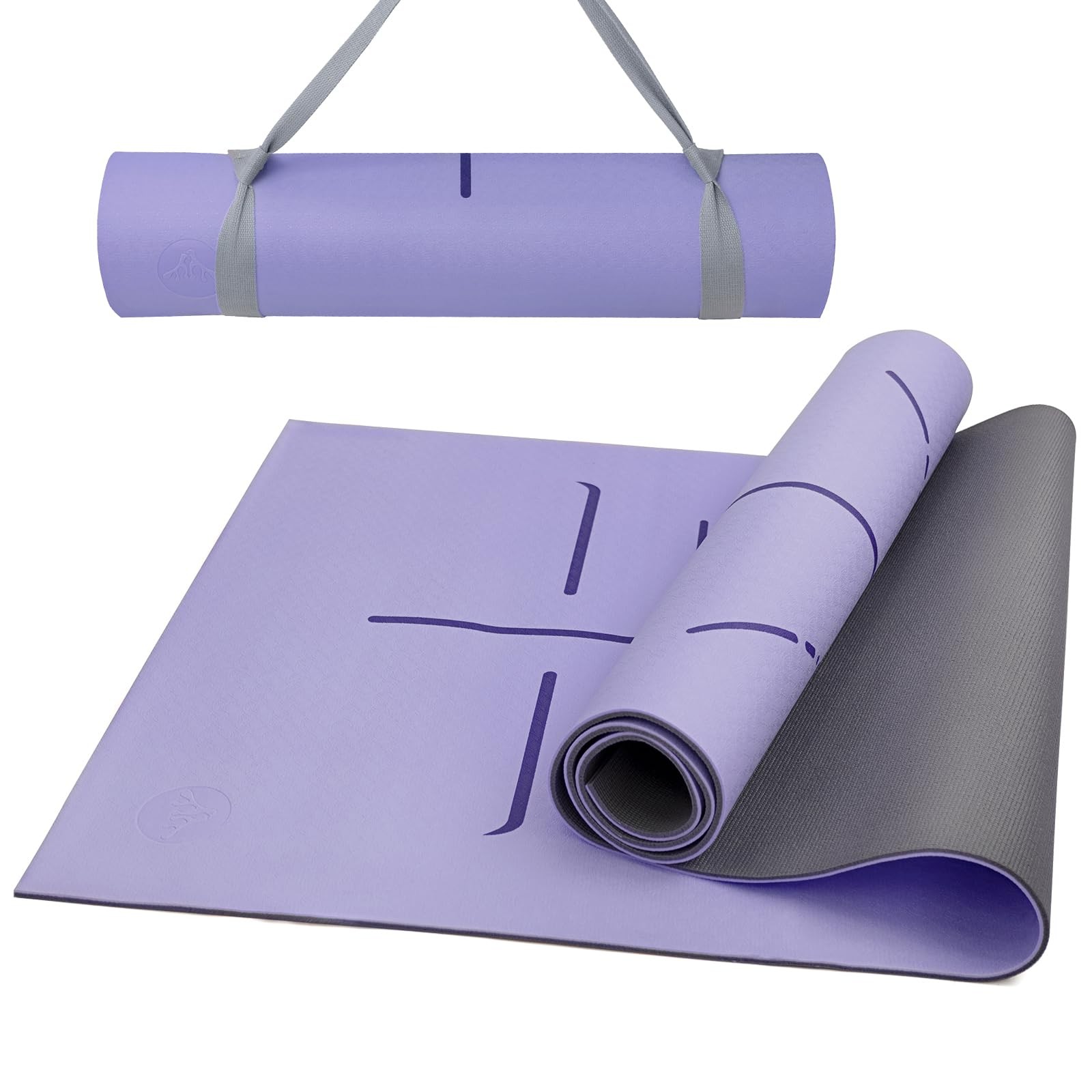 Yoga Mat 8mm Thick – Non Slip Workout Mat, 72″x 26″x 72x26x0.31inch, Purple