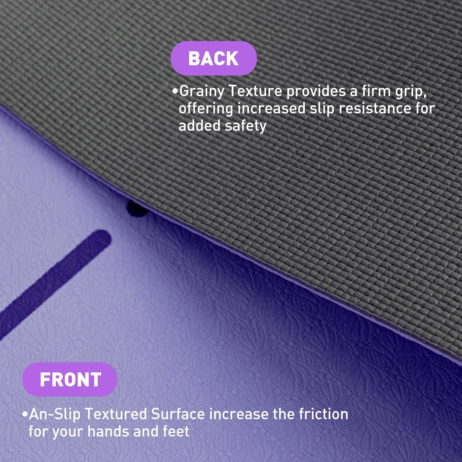Yoga Mat 8Mm Thick – Non Slip Workout Mat, 72″X 26″X 0.31″ Large Exercise Mat wi