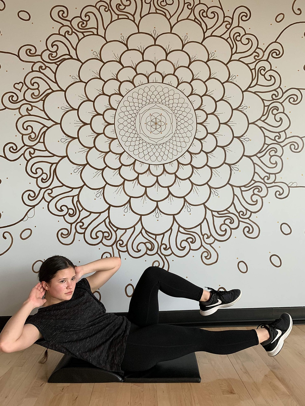 Ab Mat with Tailbone Protector – Mats for Sit Ups – Workout – Black
