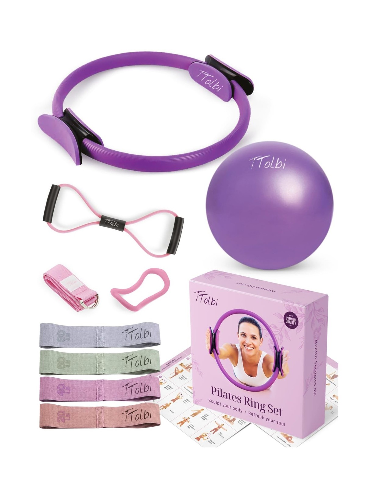 Pilates Equipment – 10-in-1 Pilates Ring and Ball Set | Home Pilates Essentia…