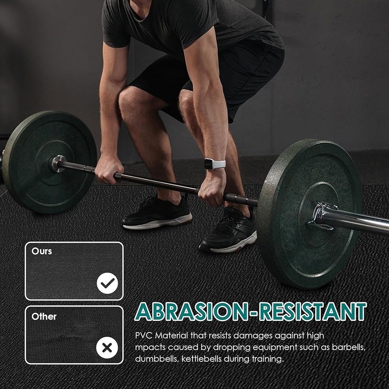 Large Non-Slip Workout Mat Home Gym Cardio Strength Training Exercise Mat New