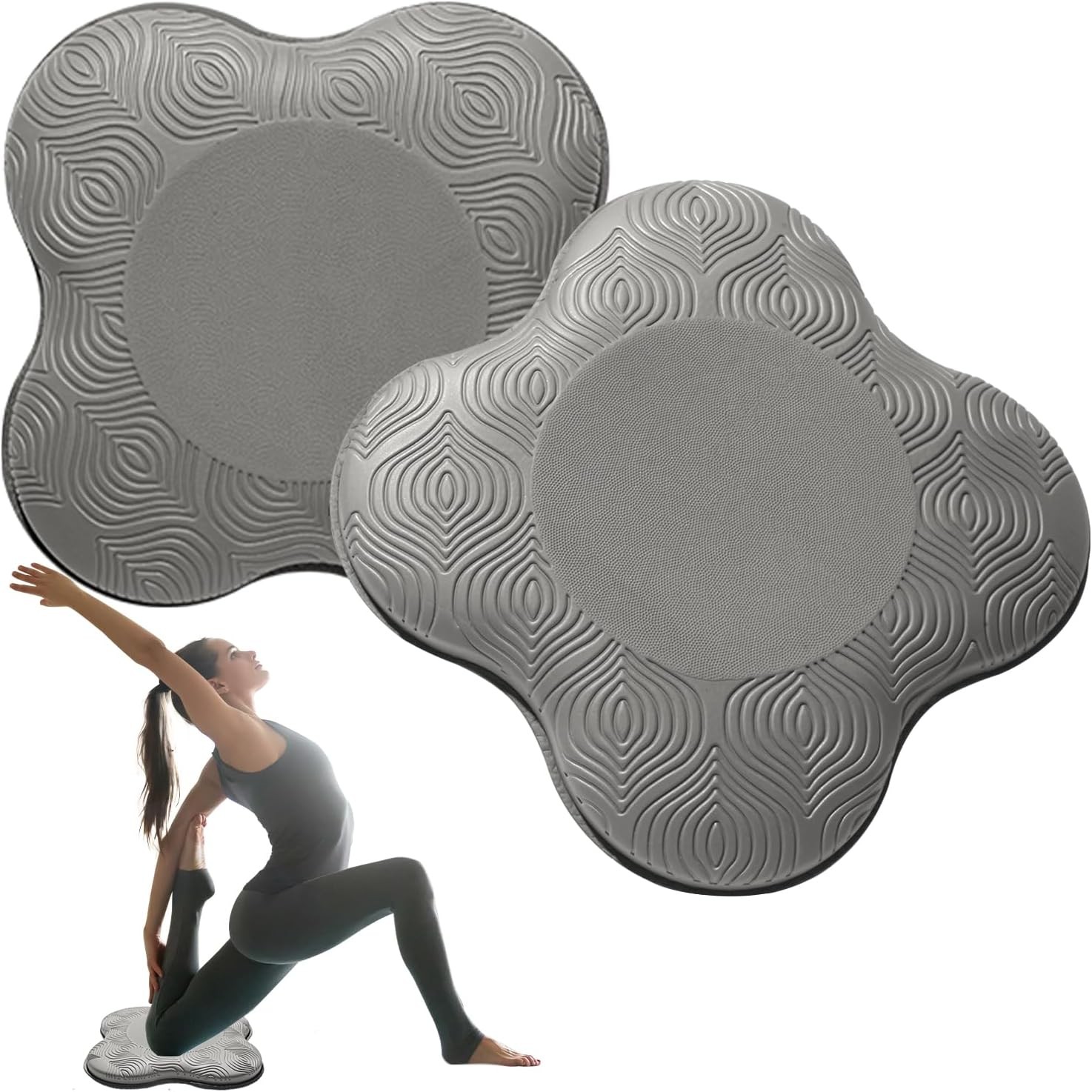 MBHKRRS 2 Pack Yoga Knee Pads Mat Set – Extra Thick Foam Kneeling Pad Cushion fo