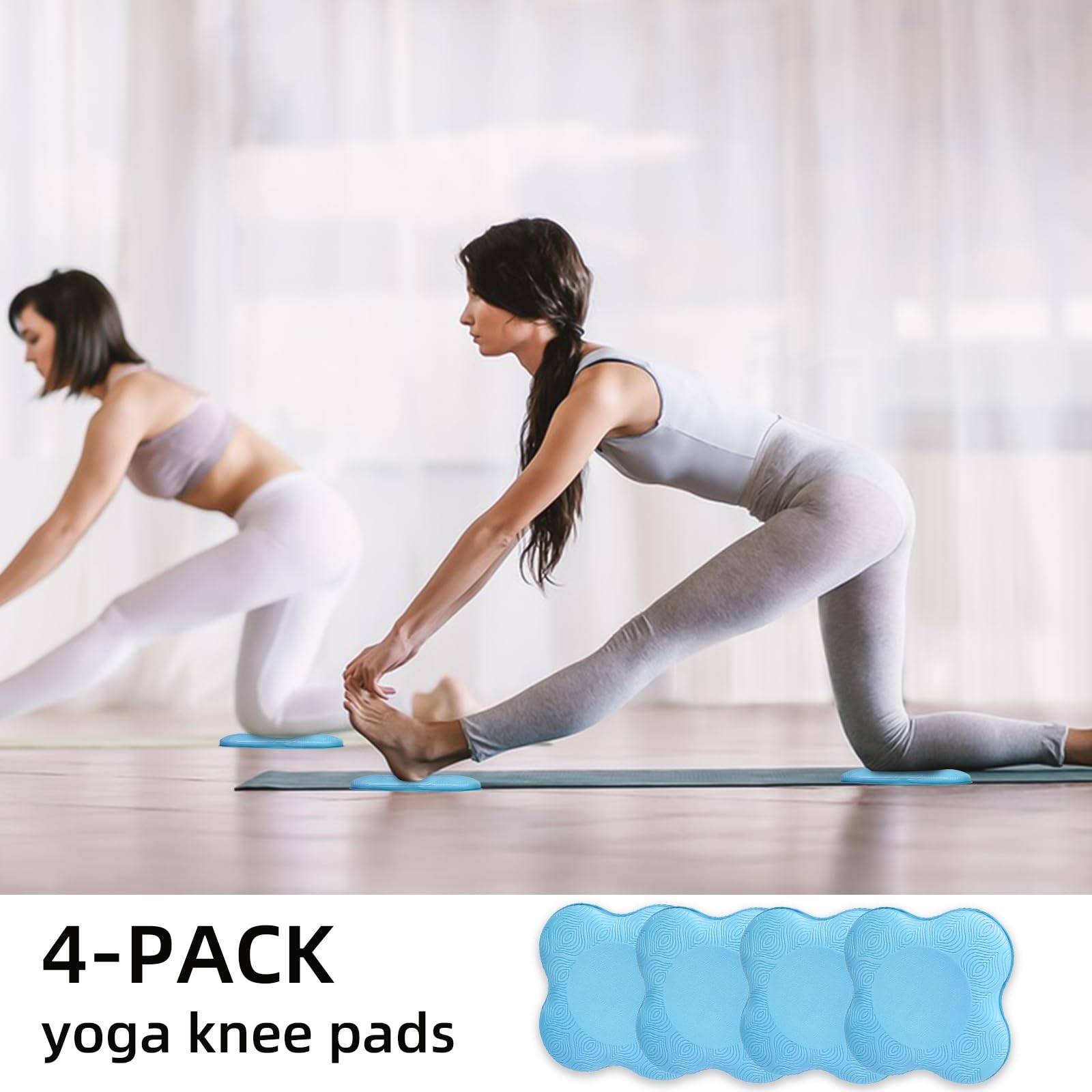 2 PCS Extra Thick Yoga Knee Pad Mats Foam Pilates Workout Exercise Support Pad