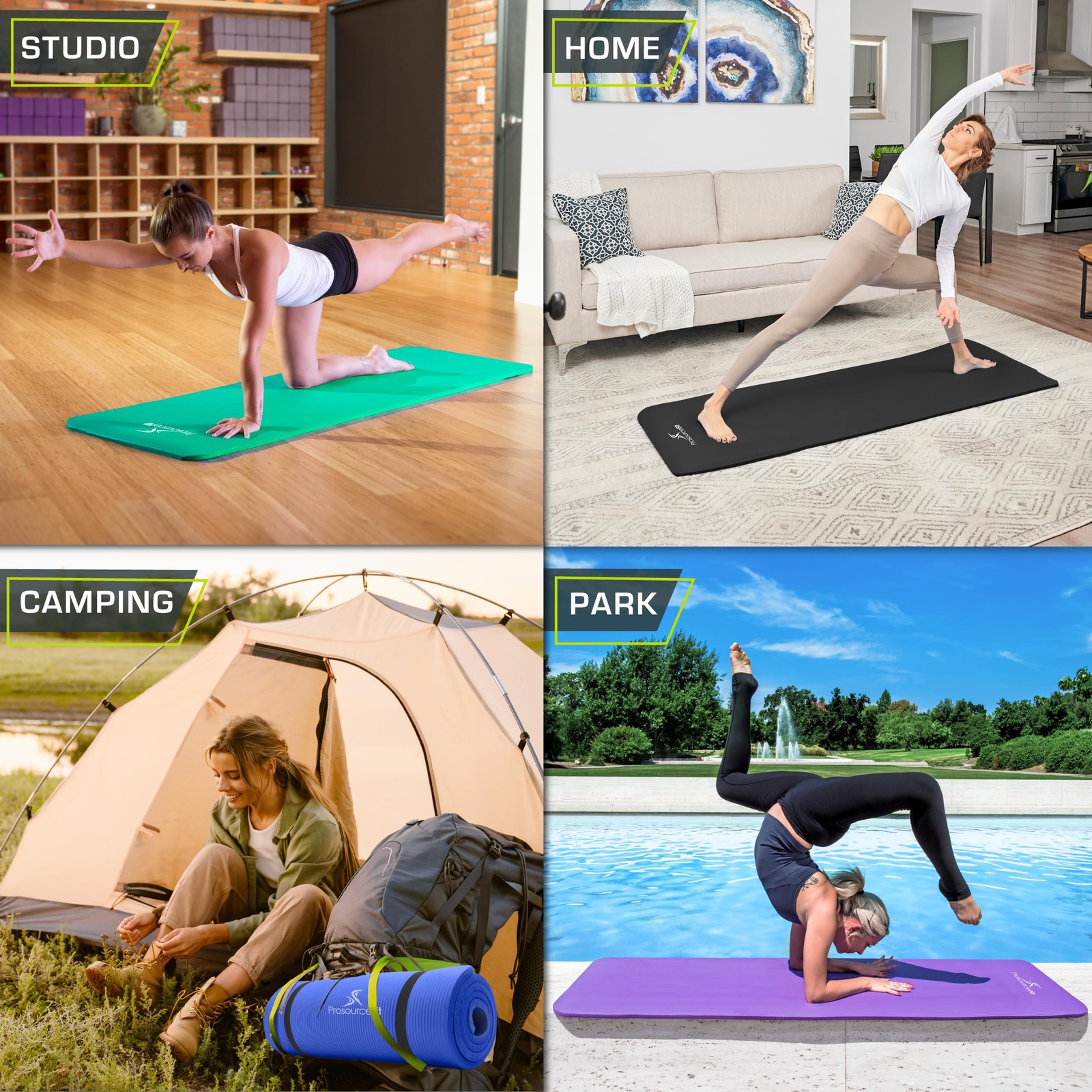 Extra Thick Yoga and Pilates Mat ½” (13mm), 71-inch Long High Density Exercis…