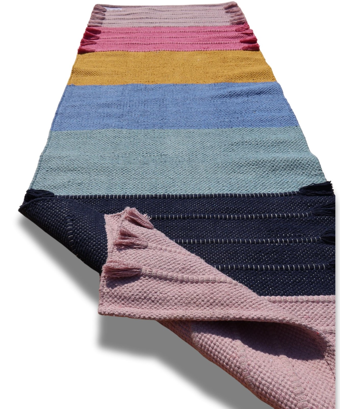 Jaipur Art & Rugs Cotton Yoga Rug EcoFriendly HandWoven Thick Mat 24”x72”x5m…