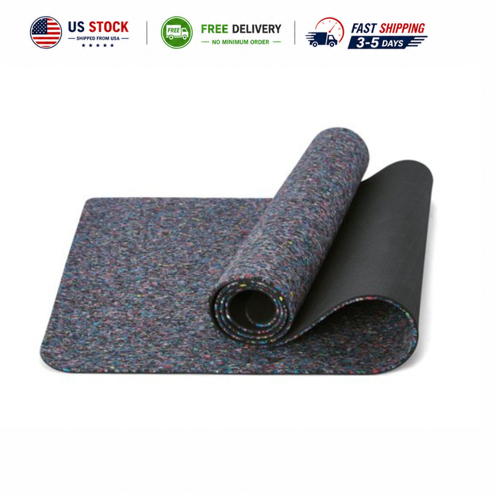 Athletic Works Yoga Mat, TPE with EPDM, 72inx24inx6mm