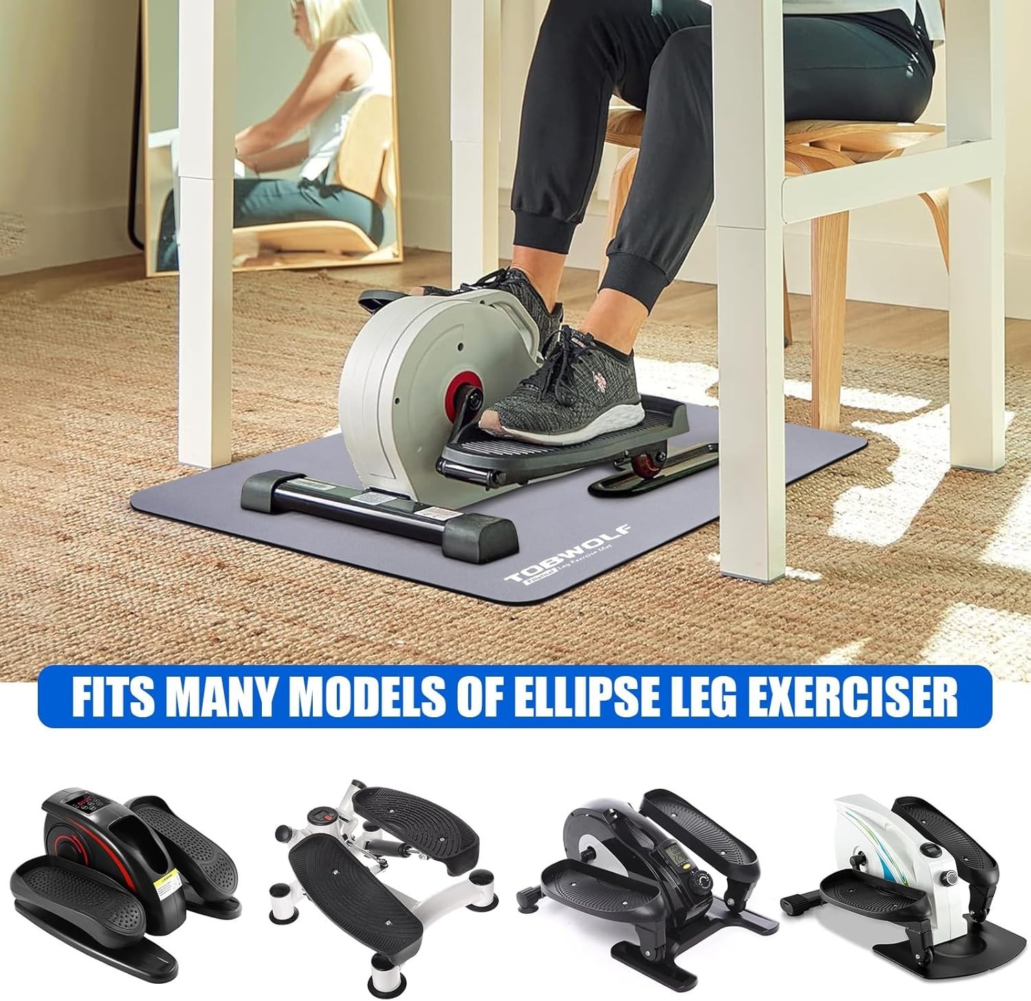 Non-Slip Mat for Under Desk Ellipticals – Stability & Floor Protection