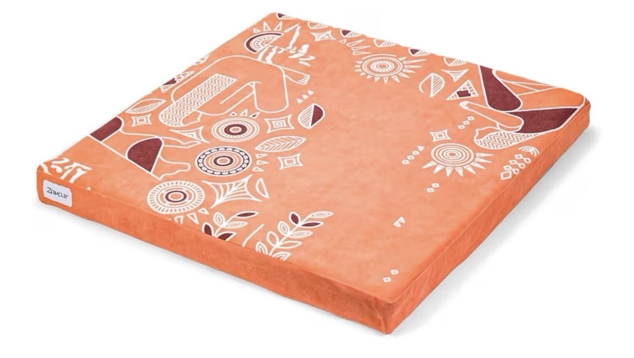 Royal Court Meditation Mat – Velvet Cover – 24″x24″ Square Zanuton Yoga Mat!!