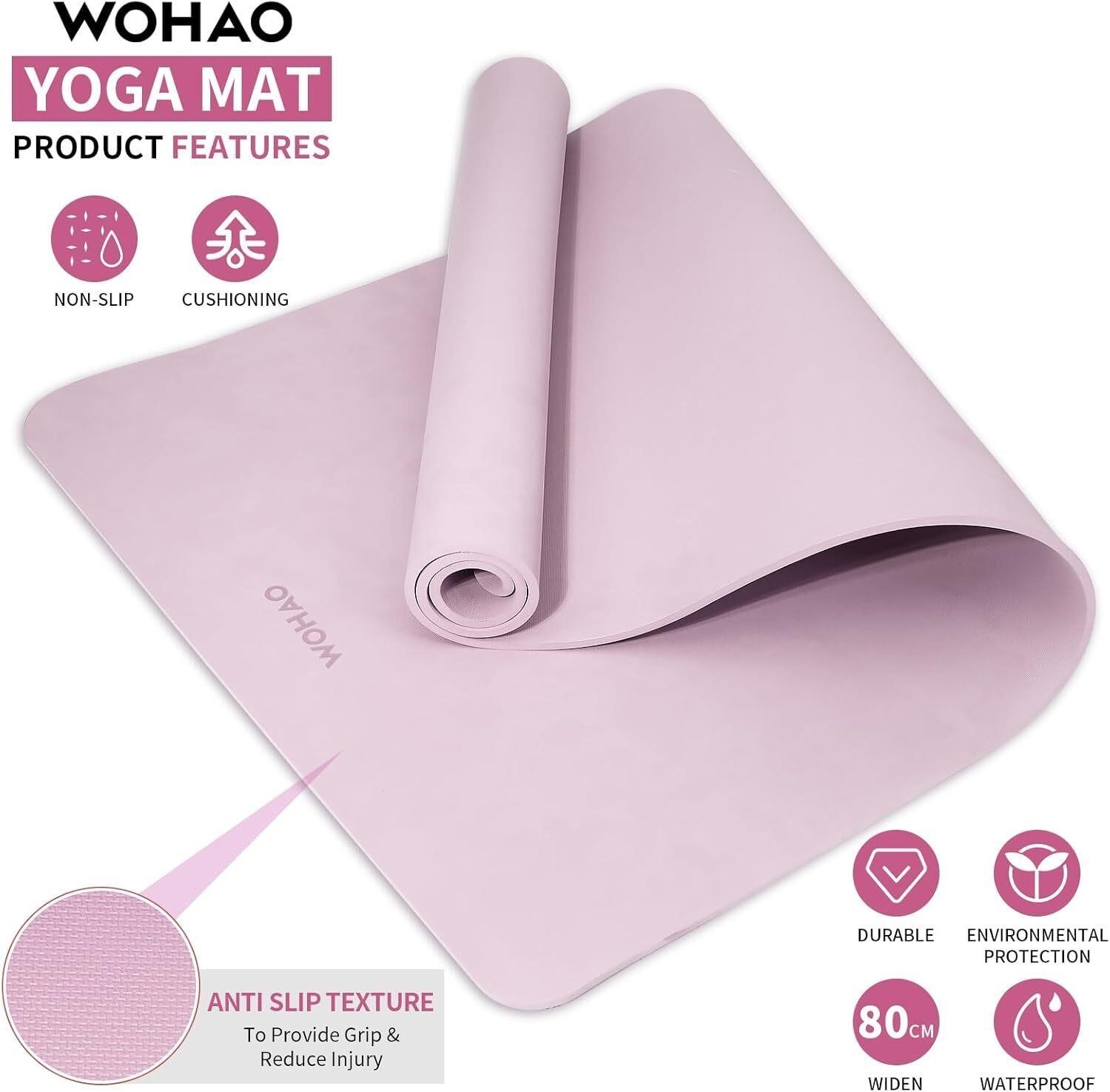 WOHAO 72X32 LAVENDER YOGA MAT