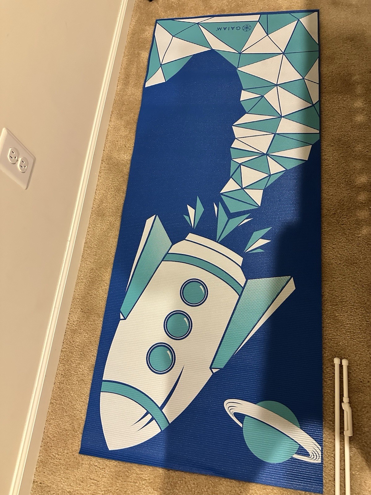 Gaiam Kids Yoga Mat Exercise Mat Yoga for Kids with Fun Prints – Playtime for