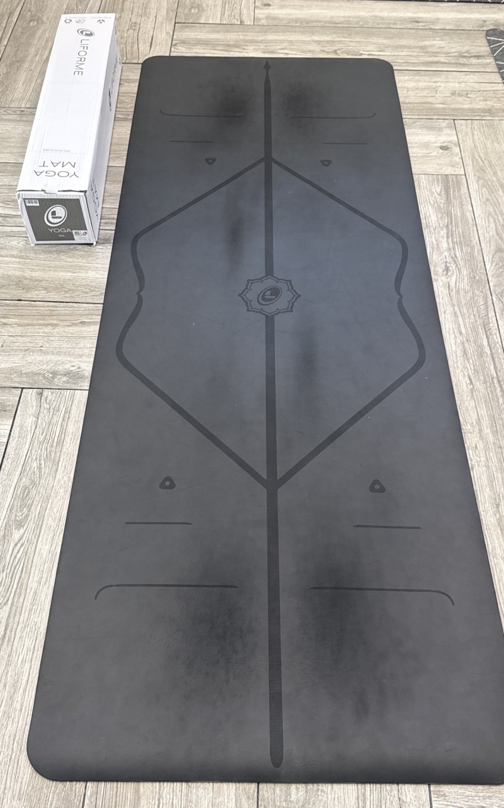 Liforme Classic Gray Yoga Mat with original box