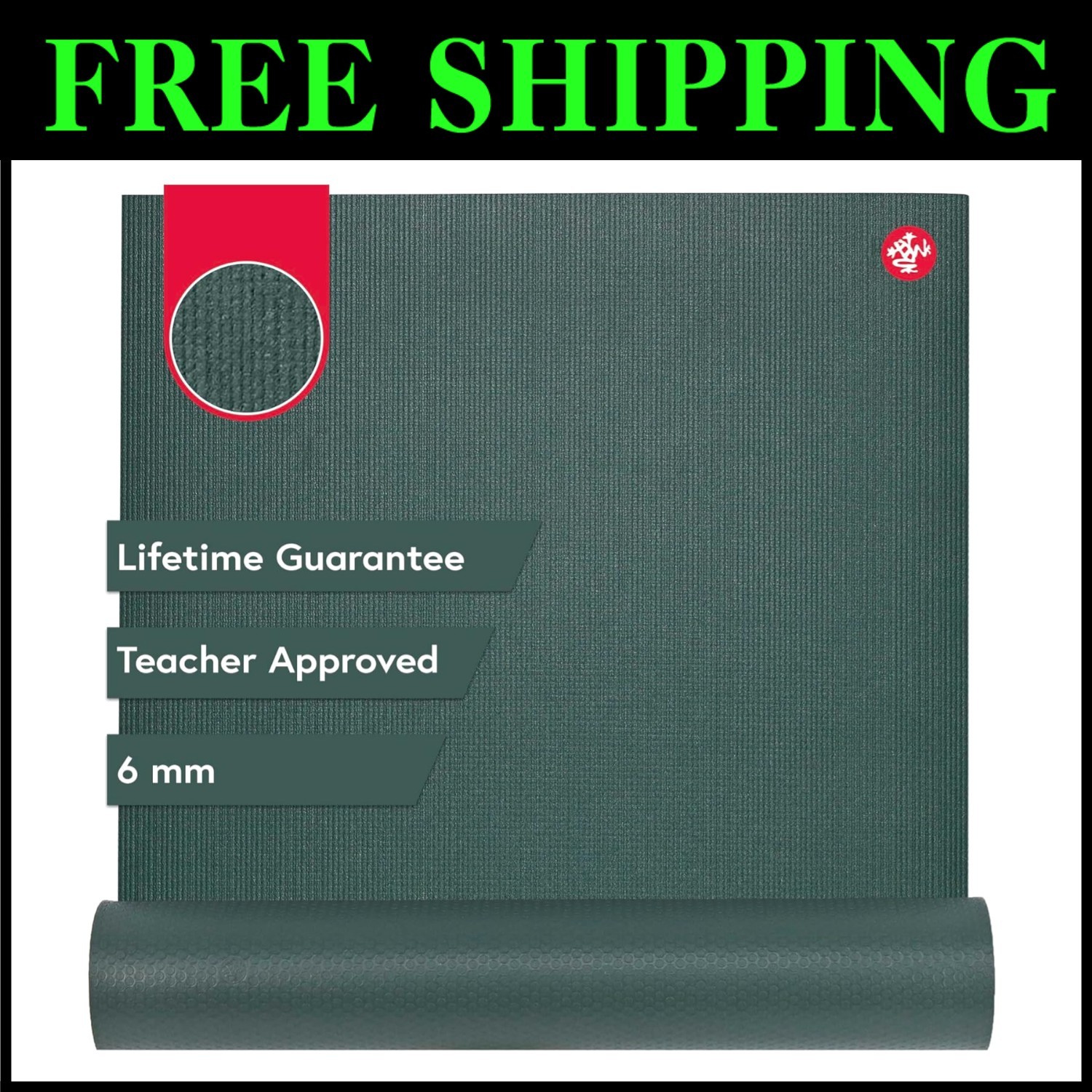 6mm Studio Yoga Mat – Teacher Approved Free USA Shipping