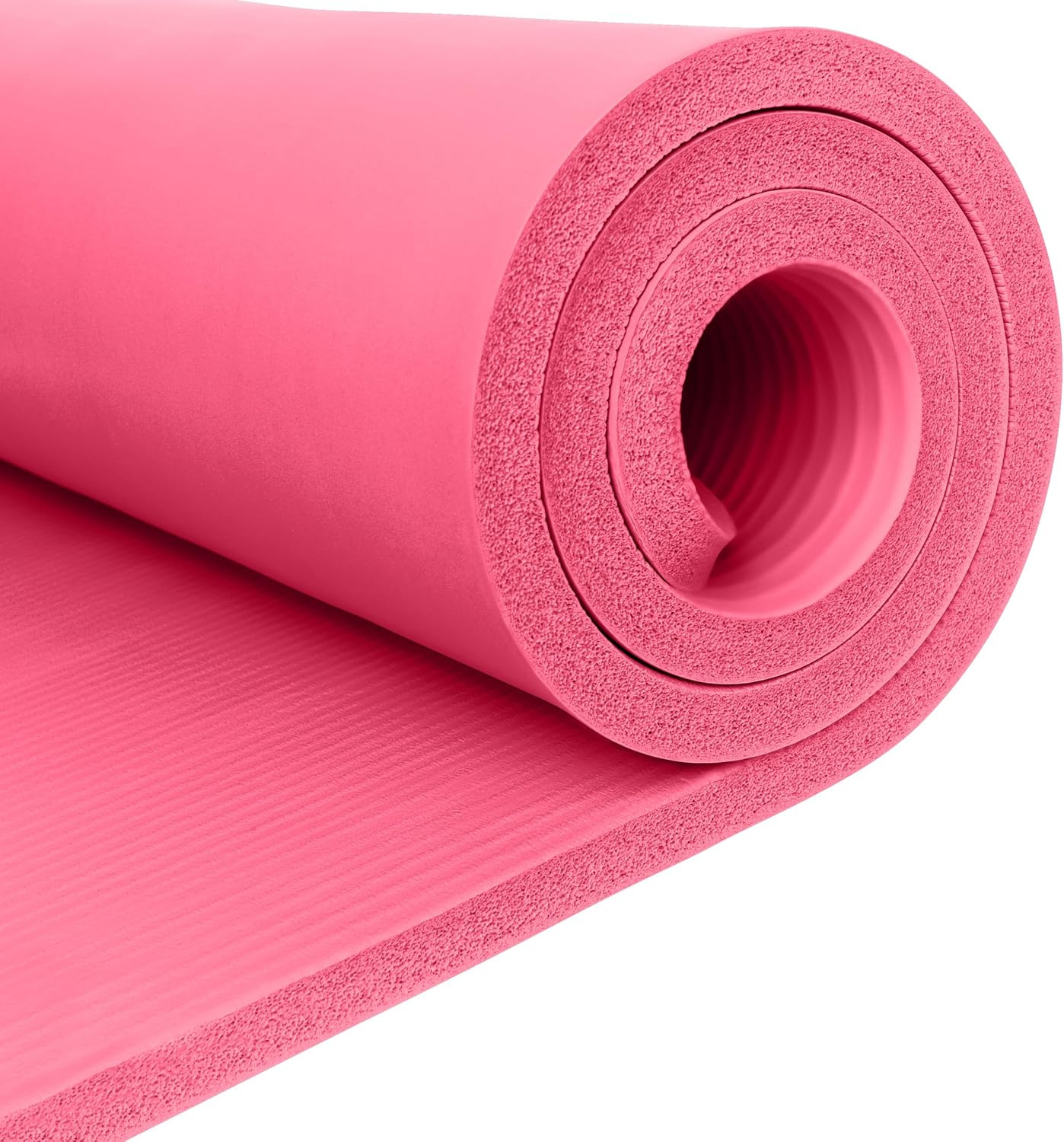 Solana Yoga Mat 1″ Thick W/Nylon Strap for Men & Women – Non Slip Exercise Mat