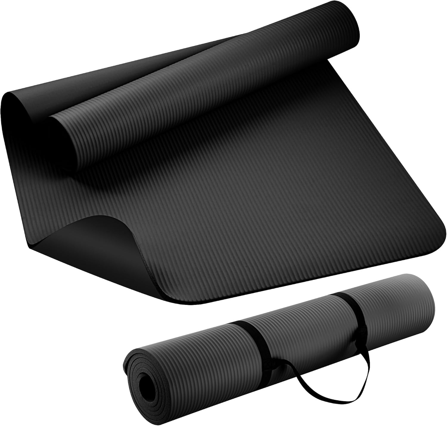 KEEP 10mm Extra Thick NBR Yoga Mat, 72×24 Inch, Non-Slip for Yoga & Pilates