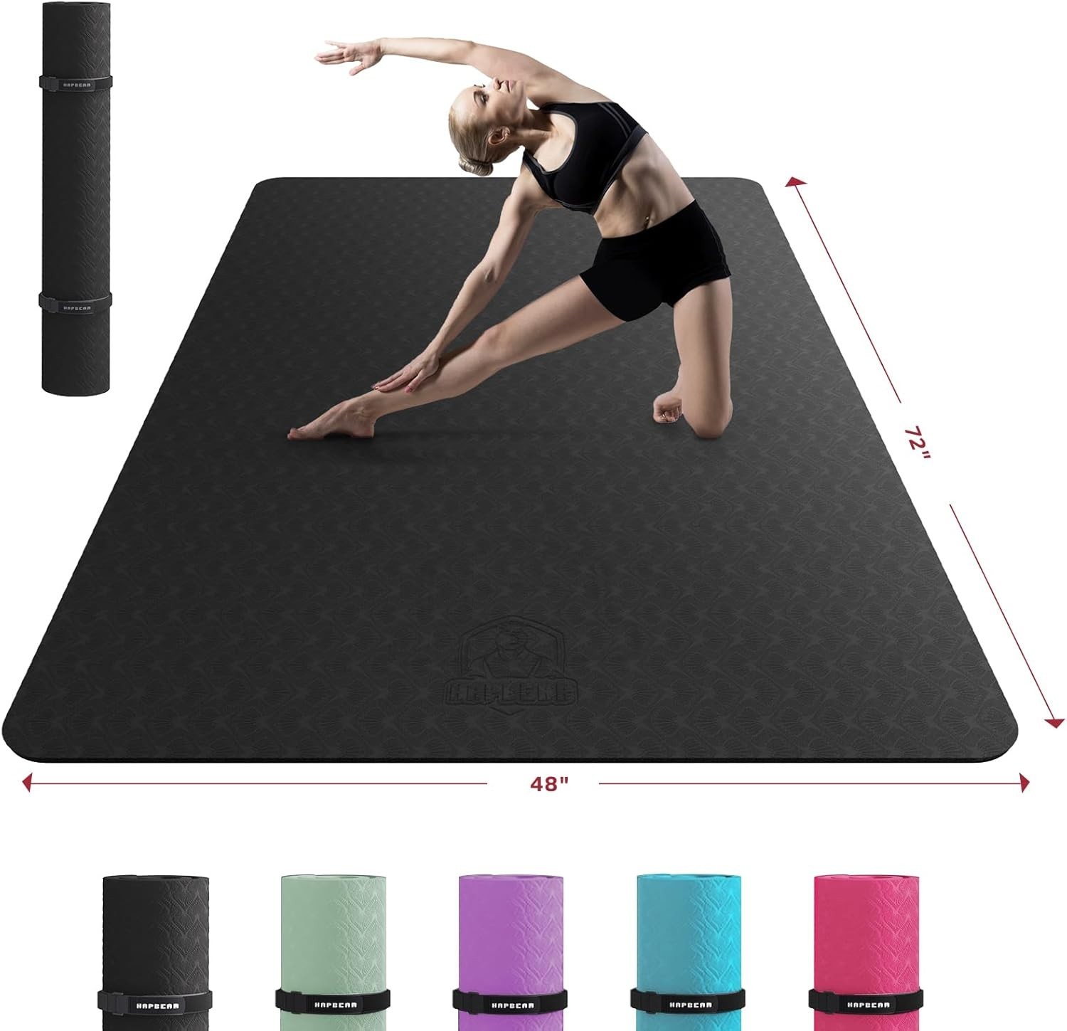 Non-Slip Yoga Mat 72″x48″ – Perfect for Meditation and Stretching