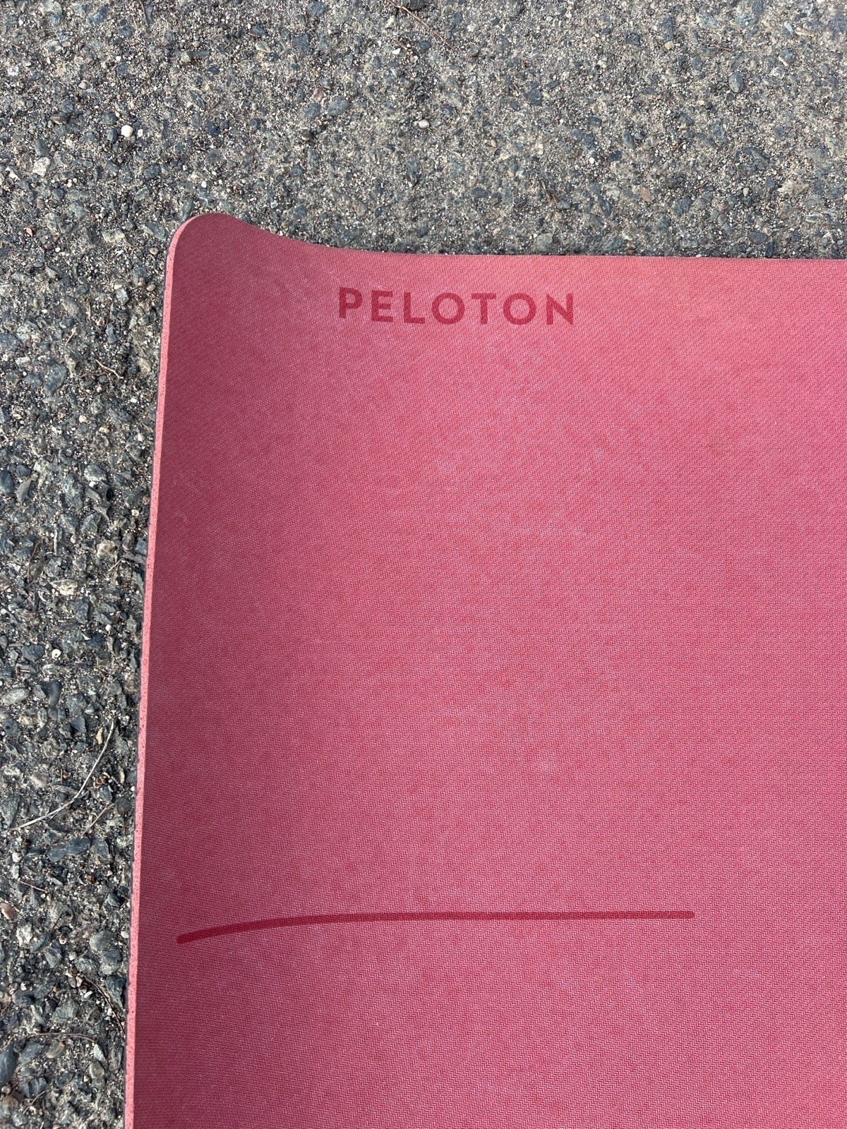 Peloton Exercise Yoga Mat 71×26” Black Red Reversible Fitness Gym