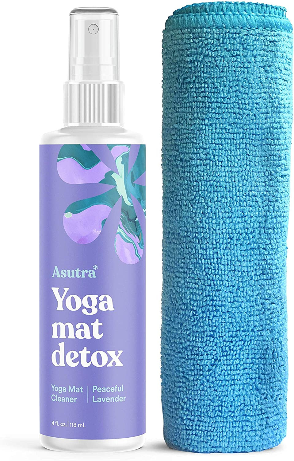 Yoga Mat Cleaner Spray – Peaceful Lavender, 4 Fl Oz – Organic Essential Oils