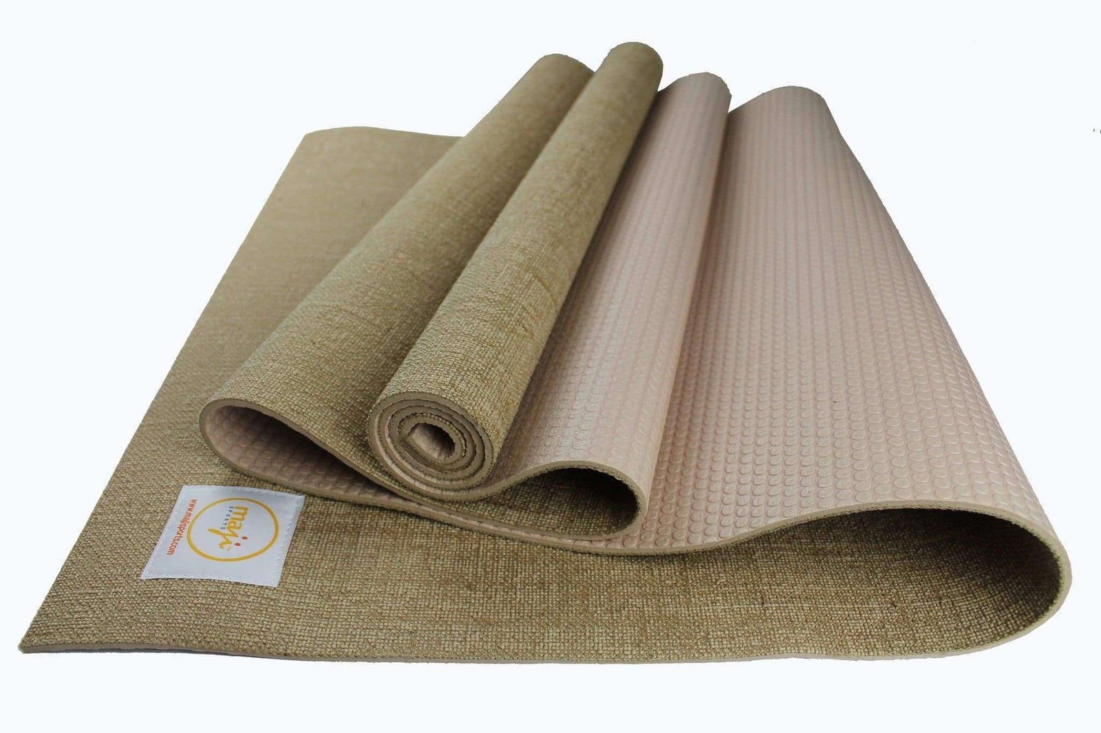 Jute Premium Eco Anti-Microbial Yoga Mat w Textured Surface for Sure Grip (1710)