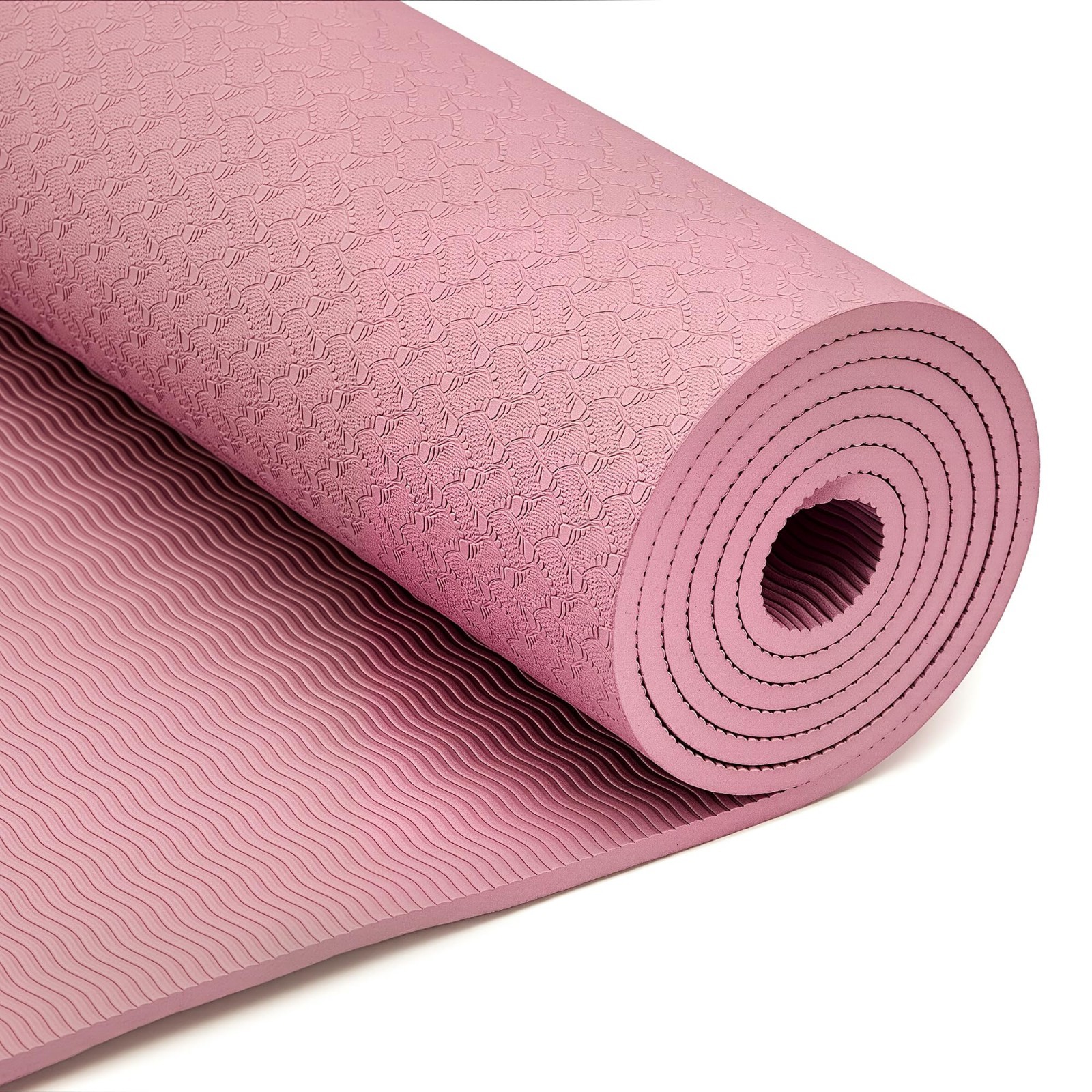 Thick 1/4 Inch TPE Yoga Mat with Carrying Strap – Non-Slip, Durable Fitness Mat