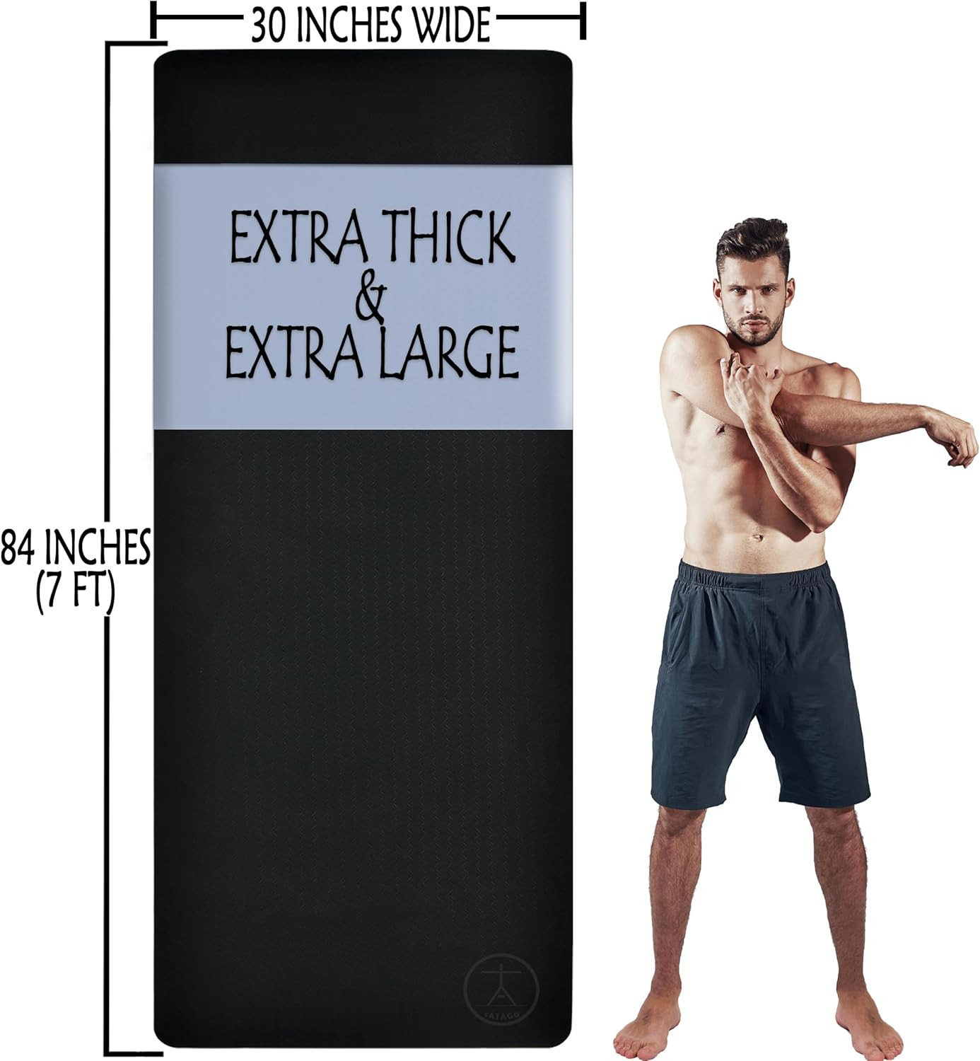 Tatago Extra Thick Yoga Mat Wide & Xl-Our 10Mm Extra Large Yoga Mat Thick Extra