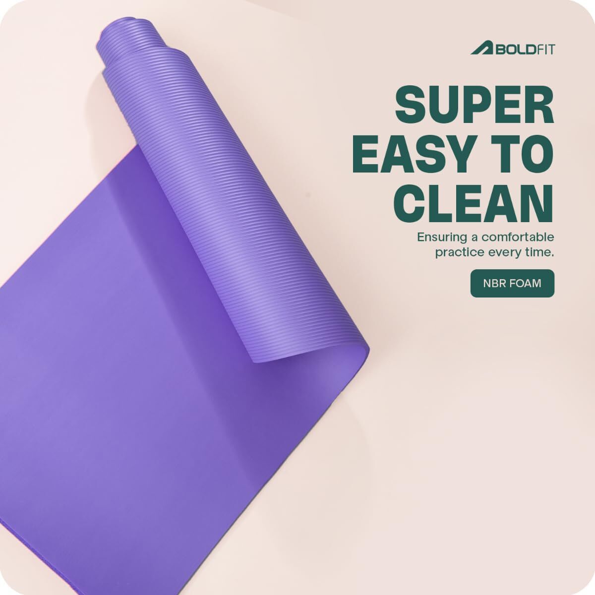 Boldfit Yoga Mat For Yoga Fitness Workout Purple Color