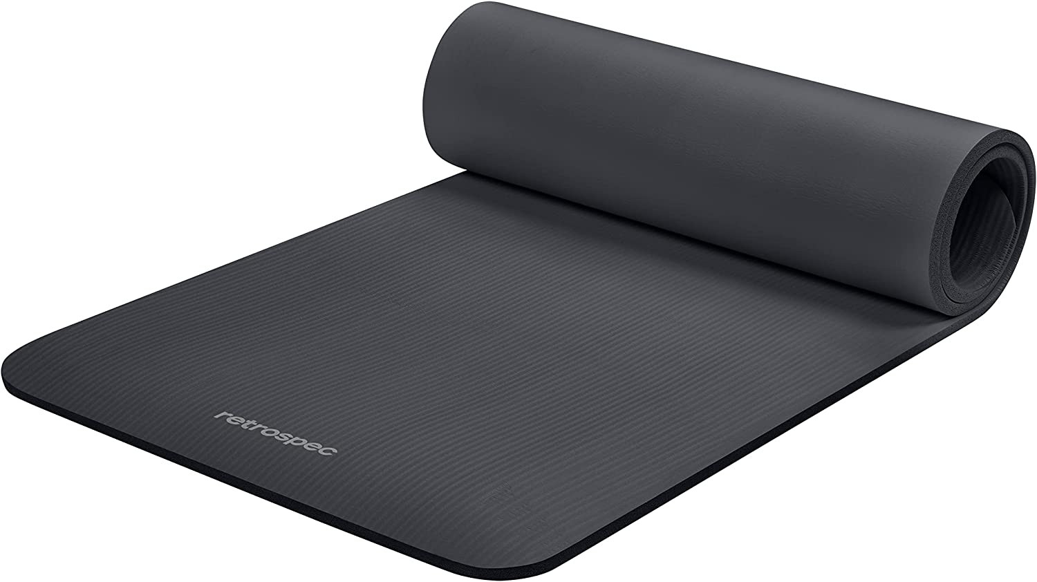 Retrospec Solana Yoga Mat 1/2″ Thick W/Nylon Strap for Men & Women – Non Slip Ex