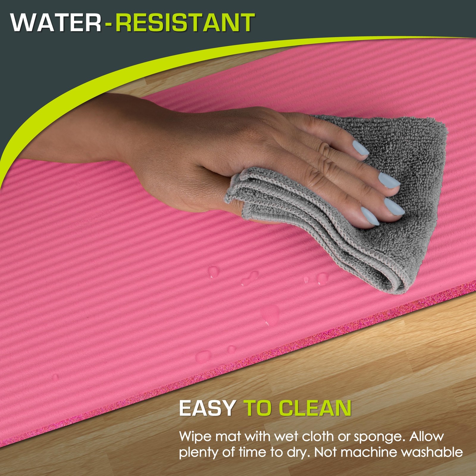 Extra Thick 15mm 5/8 Yoga Knee Pad Elbow Cushion Pilates Floor Workout Mat