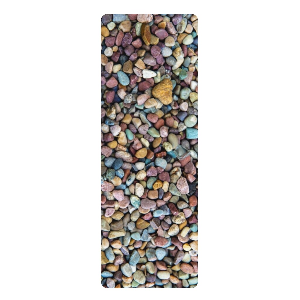 Colorful Pebbles Multicolor Rubber Yoga Mat