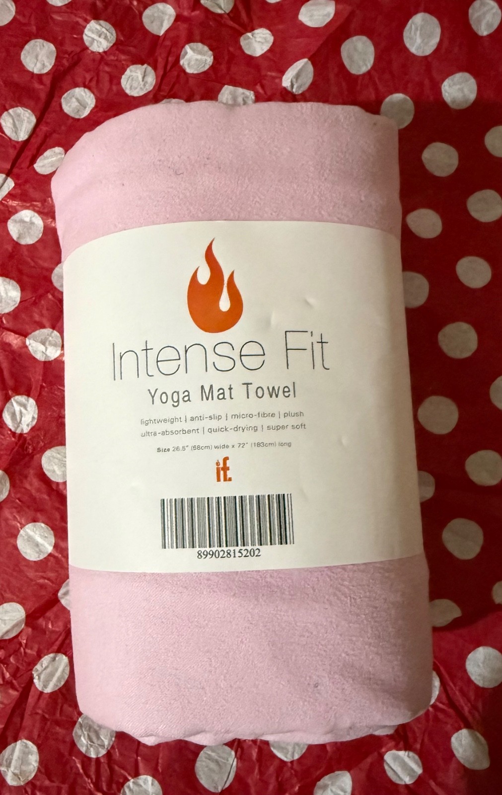 Intense Fit Yoga Mat Towel  Quick Dry 1 Pack, 26.5″ x 72″, Microfiber, Blue