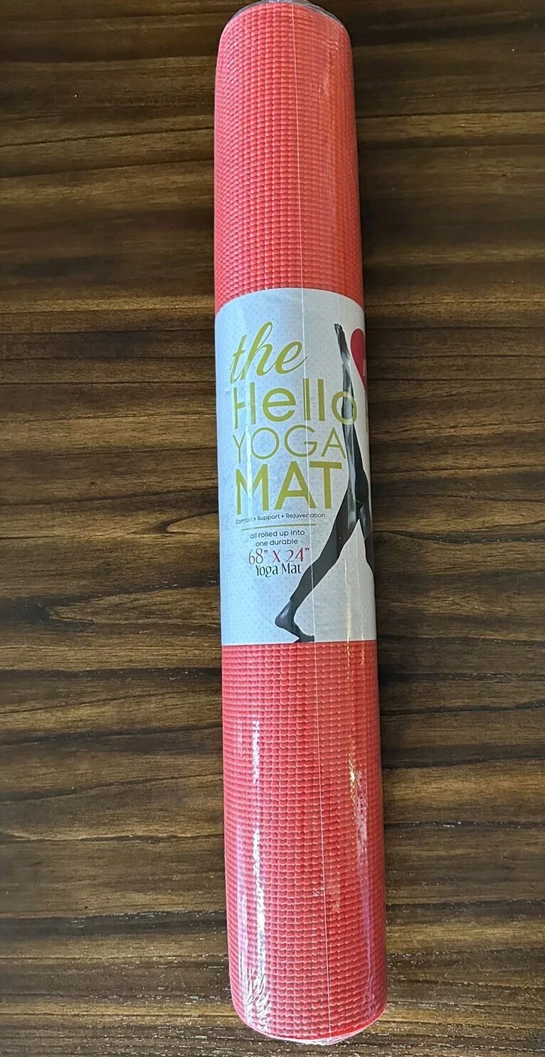 The Hello Fit Yoga Mat 68″x 24″x 4mm RED