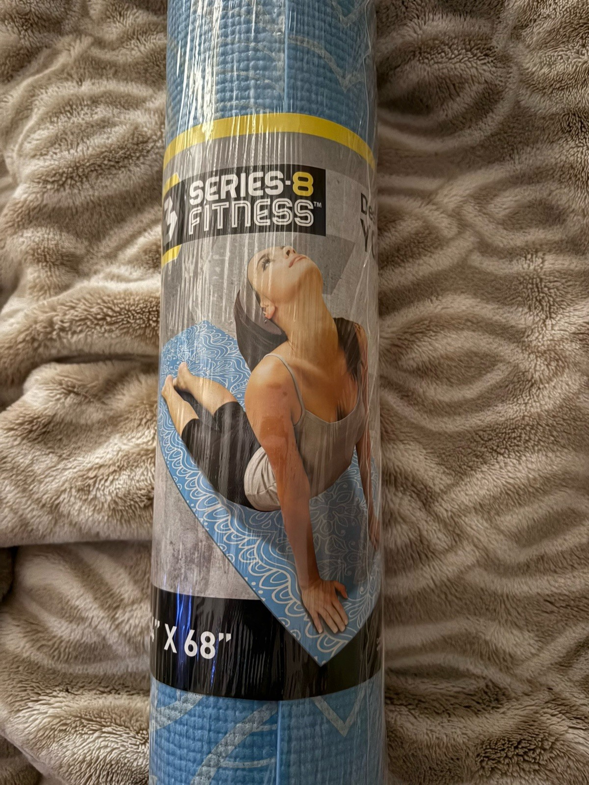 “Brand New” Designer Series Yoga Mat (Series 8 Fitness) 24×68 Light Blue