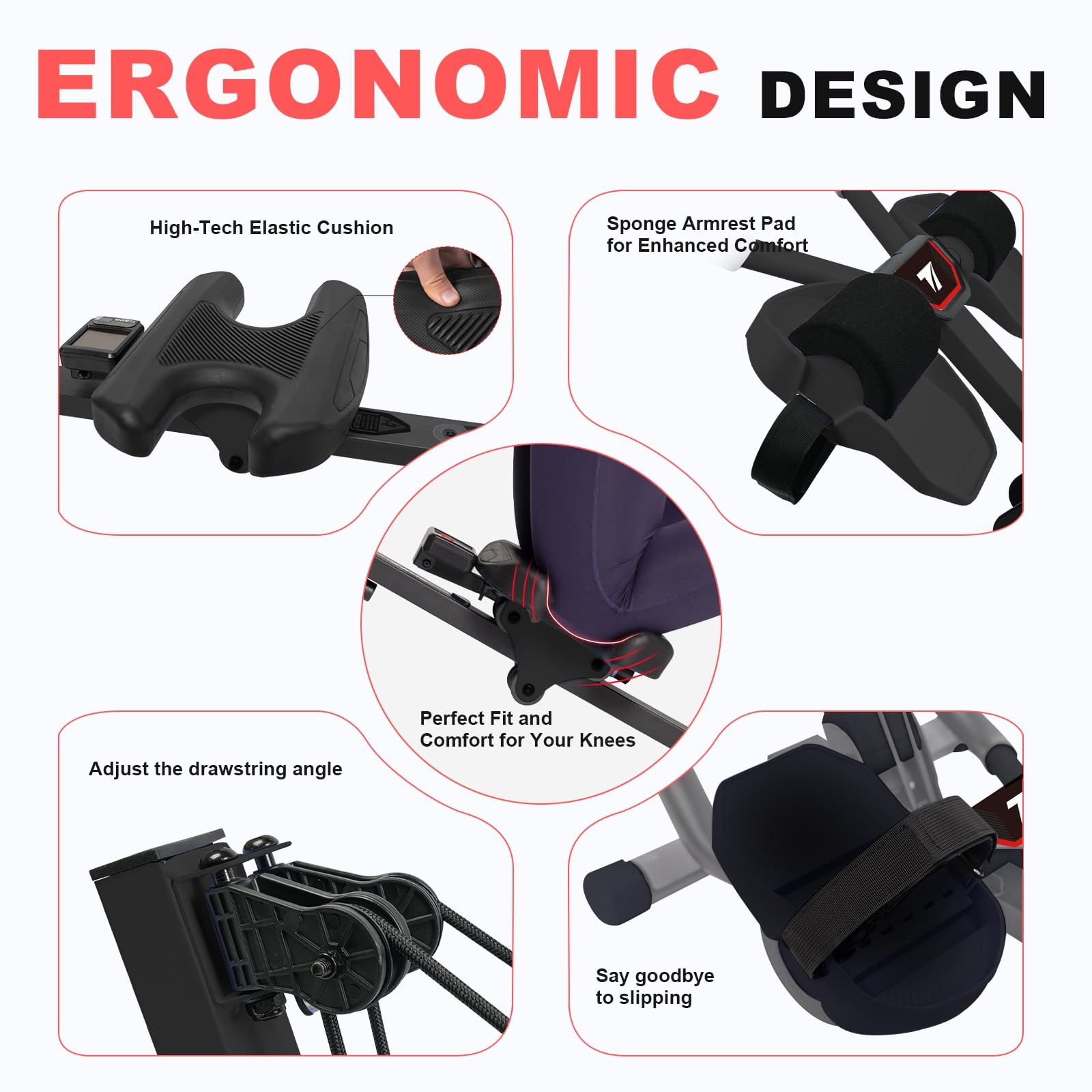 3 in 1 Rowing Machine for Home, Multifunctional Rowing Machine with 2 Intensity…
