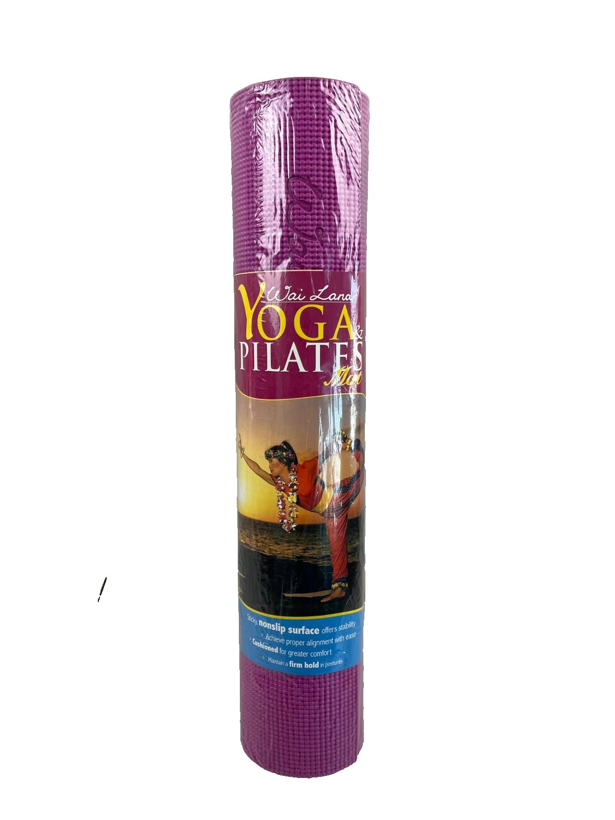 NIB Wai Lana Yoga and Pilates Mat Purple 24″W x 68″L
