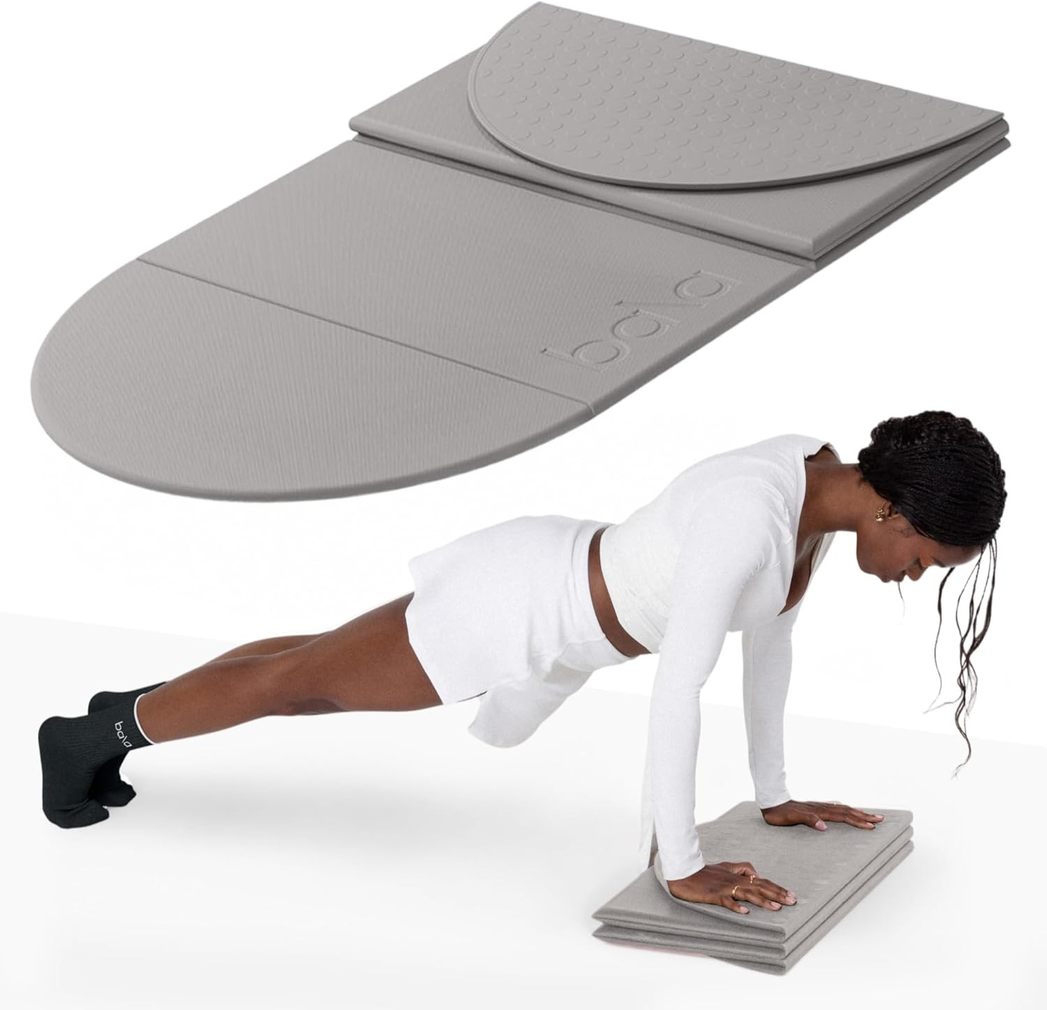 Compact Workout Mat for Gym – 12MM Thick Slip-Resistant, Sweat Absorbing, & Fold