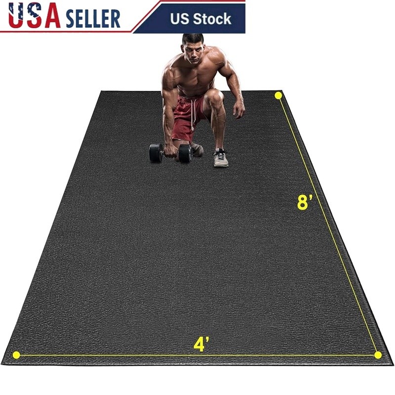 Large Non-Slip Workout Mat Home Gym Cardio Strength Training Exercise Mat New