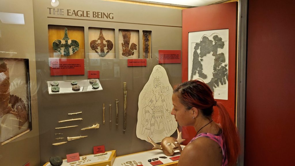 Jewelry inside the Etowah Indian museum